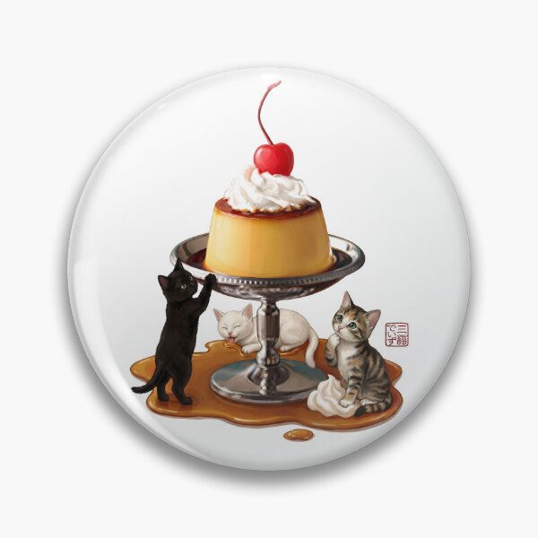 Item preview, Cute Japanese Custard Pudding and Triplet Cats designed and sold by JapanekoGallery.