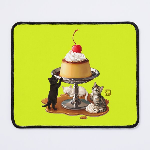 Item preview, Cute Japanese Custard Pudding and Triplet Cats designed and sold by JapanekoGallery.