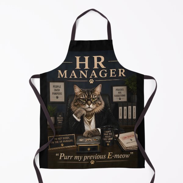 Item preview, Corporate Cats – Purr My Previous E-meow | Funny HR Manager Office Cat designed and sold by RockyMemes.