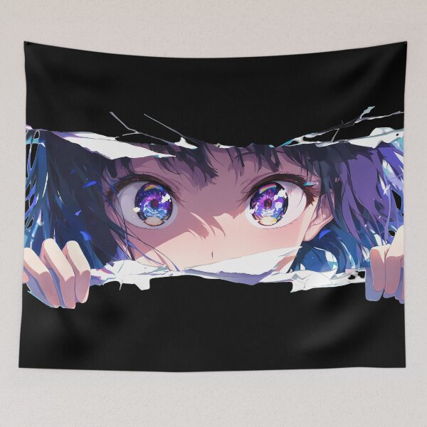 Item preview, Ai Hoshino Oshi No Ko Purple Eyes Torn Paper Sparkle designed and sold by PMartistStudio.