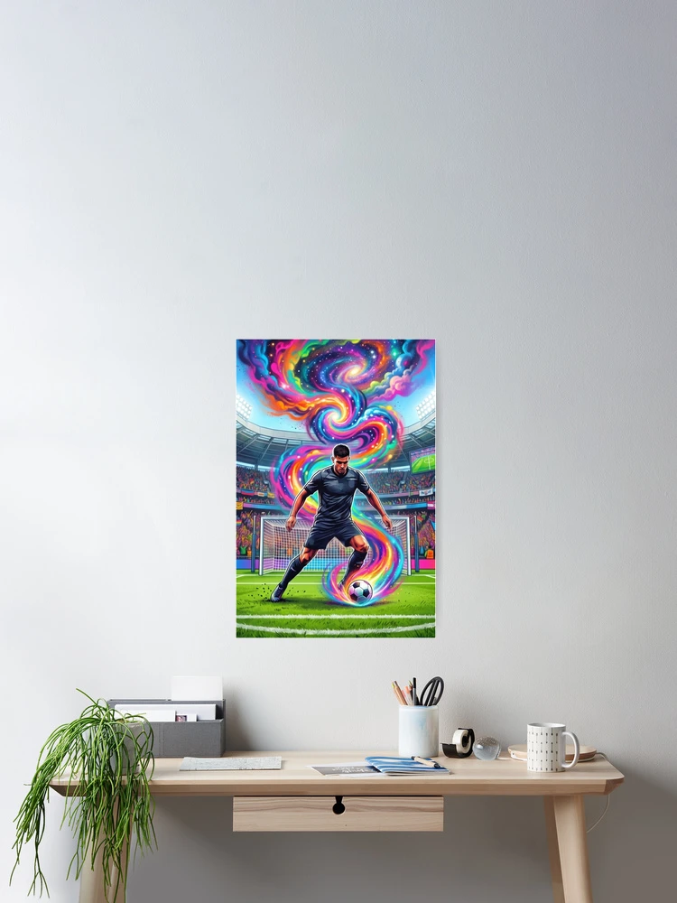 Thumbnail 2 of 3, Poster, Football designed and sold by PP&RAINBOW SHOP.
