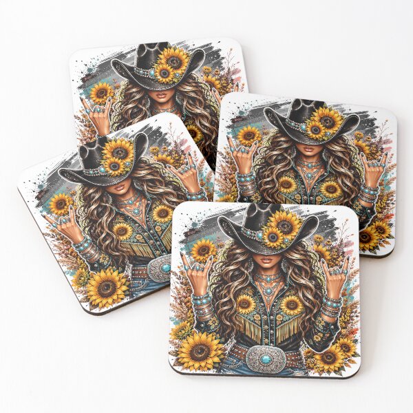 Item preview, Sunflower Cowgirl – Western Boho Boutique designed and sold by SweetTeezPrints.