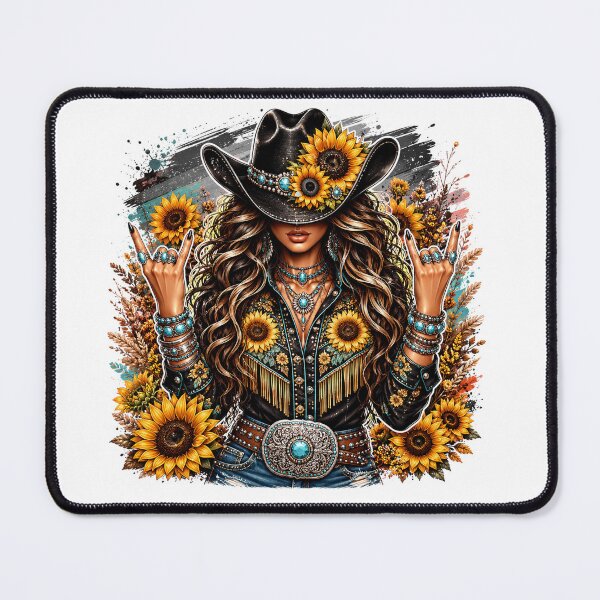 Item preview, Sunflower Cowgirl – Western Boho Boutique designed and sold by SweetTeezPrints.
