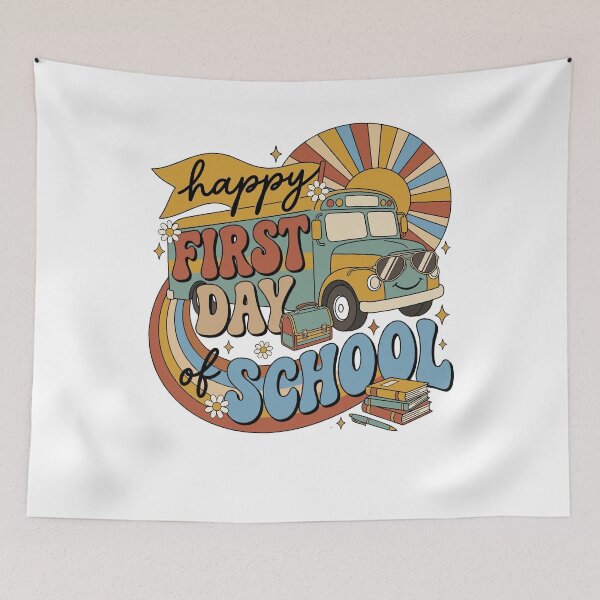 Item preview, Retro School Bus First Day of School Kids designed and sold by KroghDs.