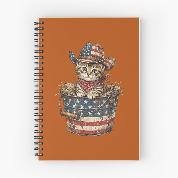 Item preview, Vintage Cowboy Cat American Flag 4th of July designed and sold by MichelLoveHaris.