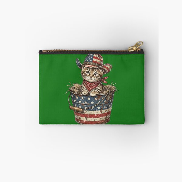 Item preview, Vintage Cowboy Cat American Flag 4th of July designed and sold by MichelLoveHaris.