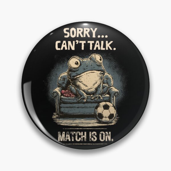 Item preview, Sorry Can't Talk Frog Soccer Fan Match is On Vintage Funny designed and sold by Majnon8bp.