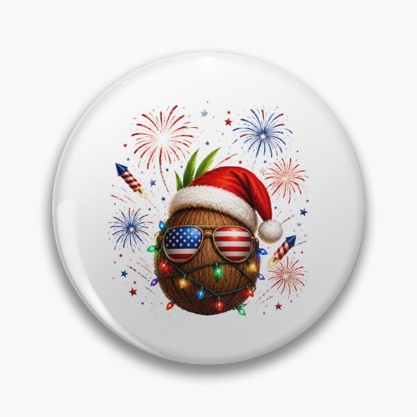 Item preview, Funny coconut wearing a santa hat Light Tree Christmas designed and sold by QuiteOrbit.