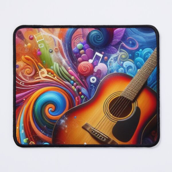 Item preview, Colorful Guitar Music Art American Patriot – Vibrant Music Lover USA Graphic designed and sold by UrmiCreation.