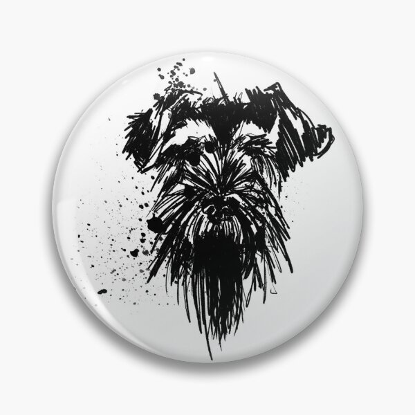Item preview, Miniature Schnauzer Ink Portrait Illustration designed and sold by Inkversed.