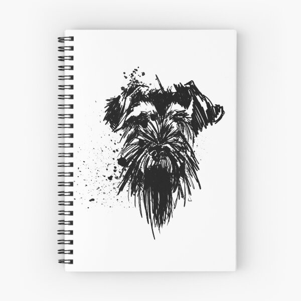 Item preview, Miniature Schnauzer Ink Portrait Illustration designed and sold by Inkversed.
