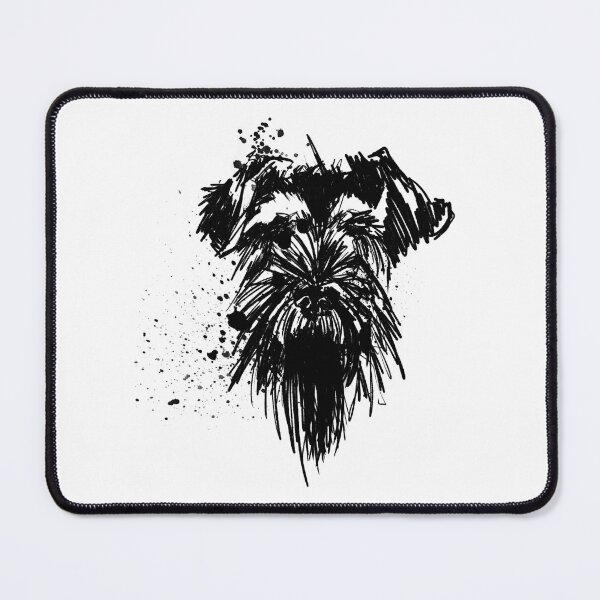 Item preview, Miniature Schnauzer Ink Portrait Illustration designed and sold by Inkversed.