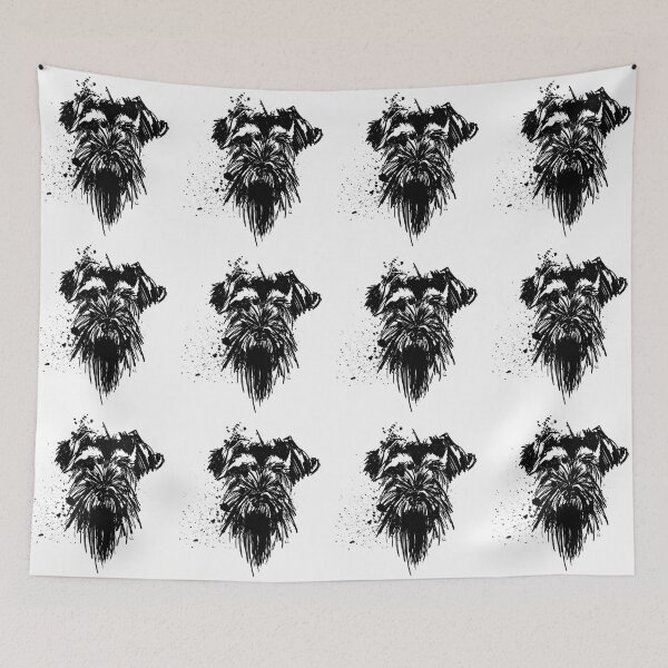Item preview, Miniature Schnauzer Ink Portrait Illustration designed and sold by Inkversed.