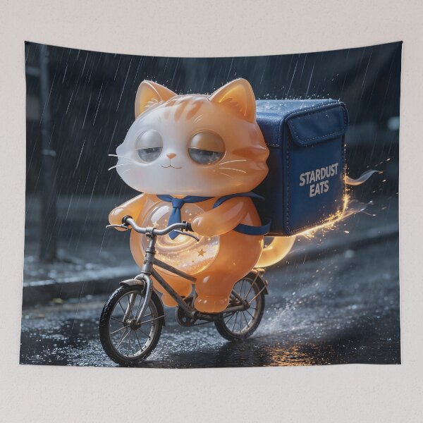 Item preview, Emerald Cat - Midnight Delivery: Delivering Dreams on 1% Battery designed and sold by ABYSSLAB.