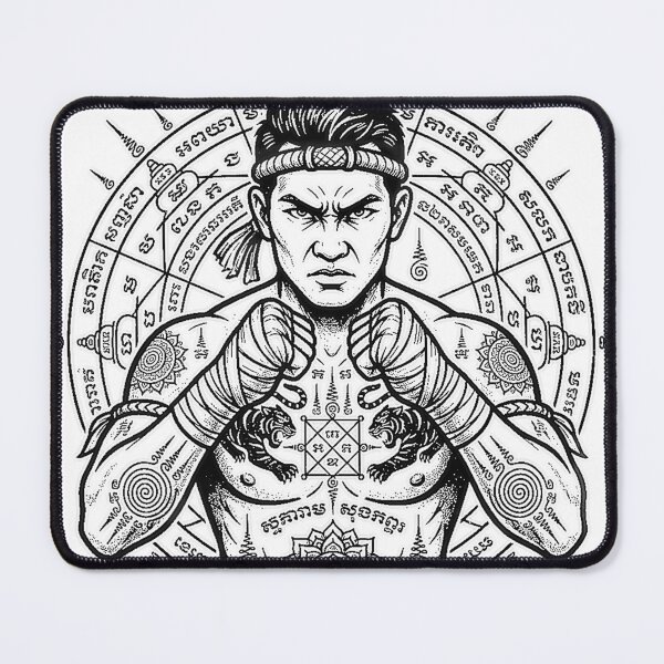 Item preview, Vintage Sak Yant Muay Thai Hero – Tiger Fist Graphic designed and sold by Ponsak.
