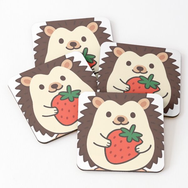 Item preview, Cute Hedgehog Holding Strawberry designed and sold by redblink store.