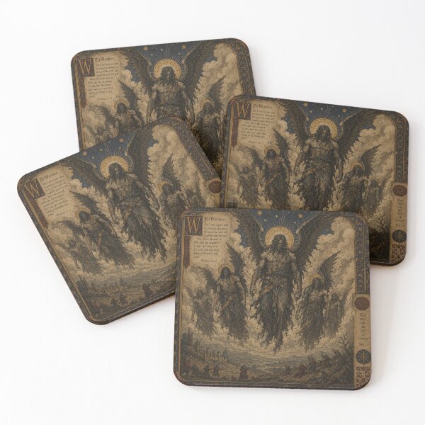 Item preview, The Watchers | Medieval Biblical Occult Manuscript Art designed and sold by Midnight Sigil.