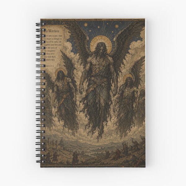 Item preview, The Watchers | Medieval Biblical Occult Manuscript Art designed and sold by Midnight Sigil.