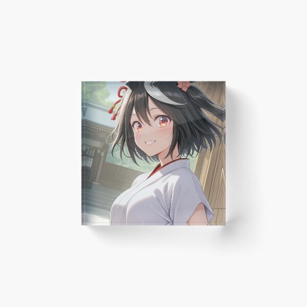 Item preview, Kitasan Black Uma Musume Shrine Maiden Soft Morning Smile designed and sold by PMartistStudio.