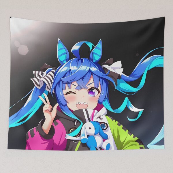 Item preview, Twin Turbo Uma Musume Peace Sign Hoodie Sunny Wink designed and sold by PMartistStudio.