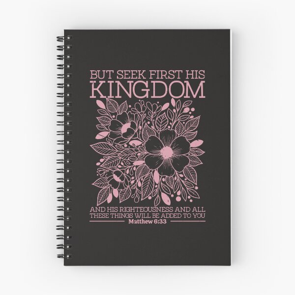Item preview, Seek First His Kingdom – Matthew 6:33 Floral Christian designed and sold by SweetTeezPrints.