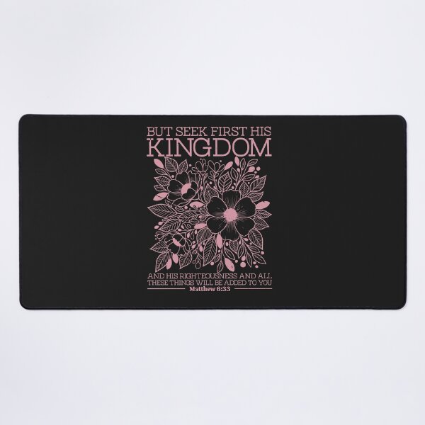Item preview, Seek First His Kingdom – Matthew 6:33 Floral Christian designed and sold by SweetTeezPrints.