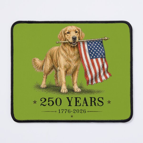 Item preview, Vintage Golden Retriever Patriotic Dog 250 Years 1776 2026 designed and sold by MichelLoveHaris.