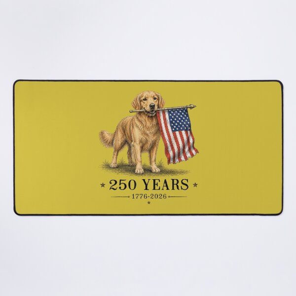 Item preview, Vintage Golden Retriever Patriotic Dog 250 Years 1776 2026 designed and sold by MichelLoveHaris.