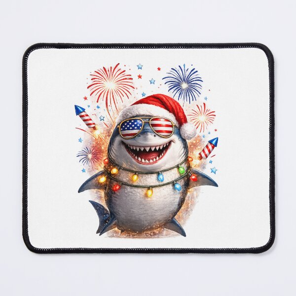 Item preview, Christmas In July Shark Tree Light xmas designed and sold by QuiteOrbit.