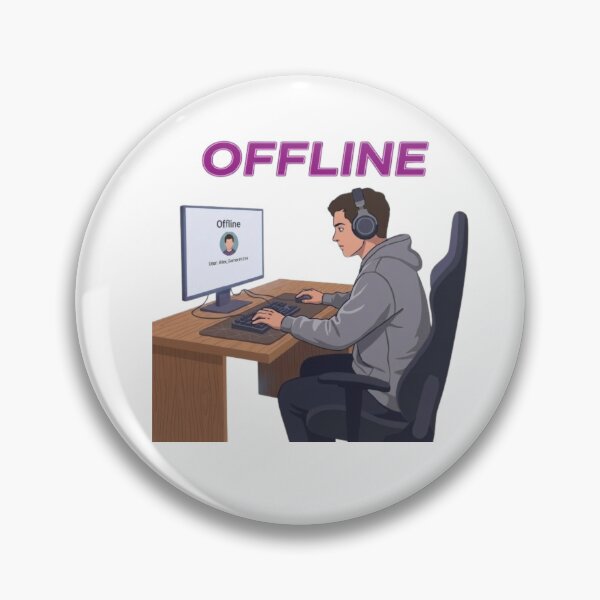 Item preview, Mentally Offline Gamer Desk Setup designed and sold by Northern Glow Art.