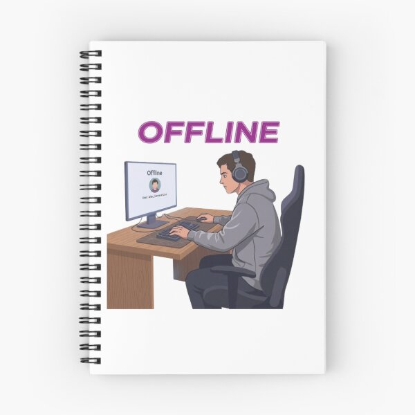 Item preview, Mentally Offline Gamer Desk Setup designed and sold by Northern Glow Art.
