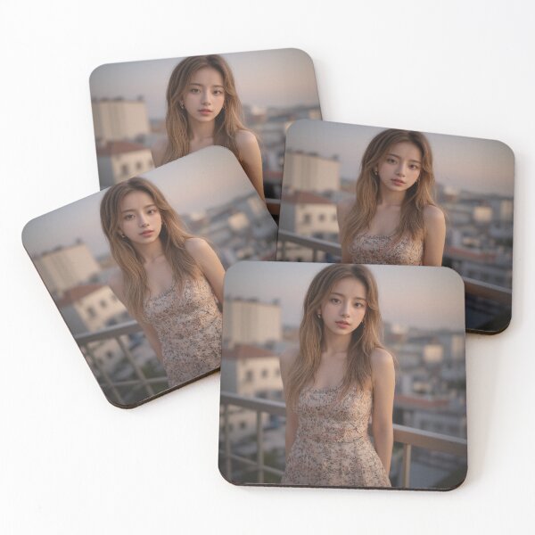 Item preview, Dreamy Woman on Balcony at Sunset designed and sold by yulialhx.