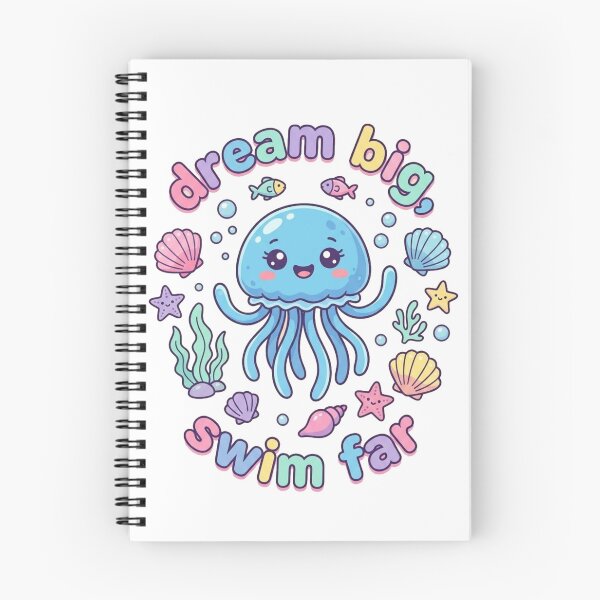 Item preview, Cute Jellyfish Cartoon Design | Kawaii Ocean Animal Sticker | Dream Big Swim Far Art designed and sold by morning sun.