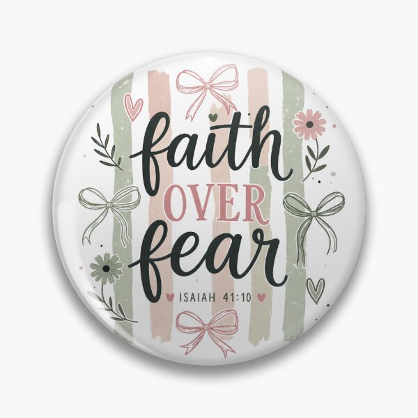Item preview, Faith Over Fear – Isaiah 41:10 Floral Christian designed and sold by SweetTeezPrints.