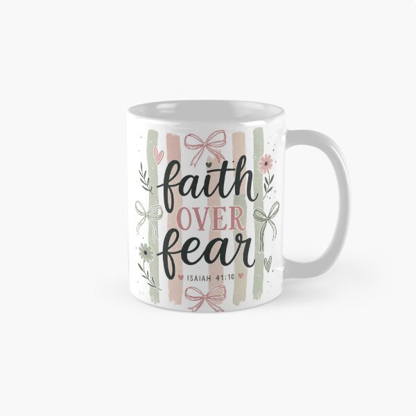 Item preview, Faith Over Fear – Isaiah 41:10 Floral Christian designed and sold by SweetTeezPrints.