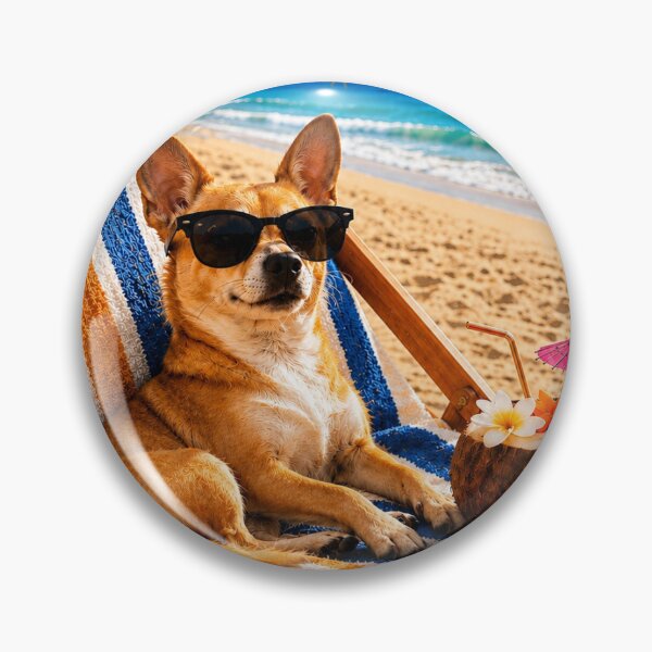Item preview, Relaxing chihuahua on tropical beach designed and sold by APDQC.