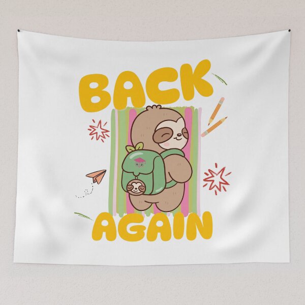 Item preview, Cute Sloth Back to School Retro Classroom Vibes designed and sold by VibranPalette.