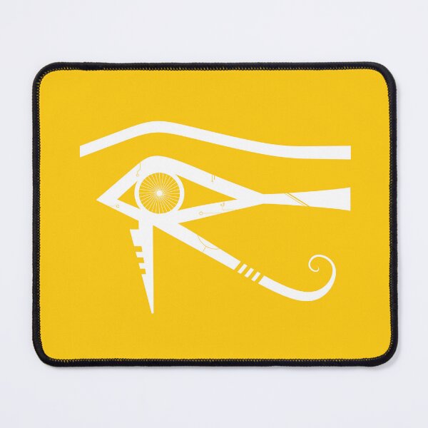 Item preview, White Sci-Fi/Futuristic Eye of Horus (Yellow Background) designed and sold by TJF Arts.