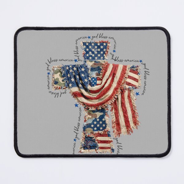 Item preview, God Bless America Patriotic Christian Cross American Flag designed and sold by GreggRoss.