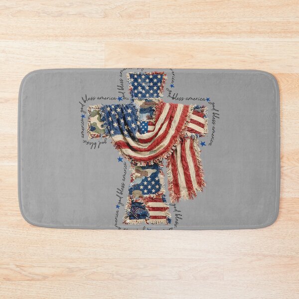 Item preview, God Bless America Patriotic Christian Cross American Flag designed and sold by GreggRoss.