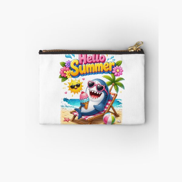 Item preview, summer vacation Cute shark Graphic beach designed and sold by QuiteOrbit.