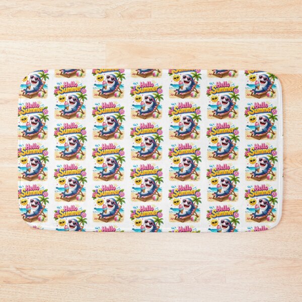 Item preview, summer vacation Cute shark Graphic beach designed and sold by QuiteOrbit.