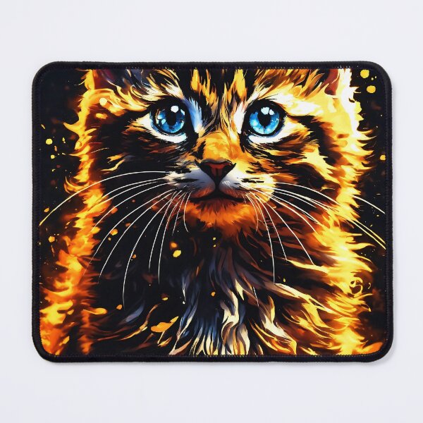 Item preview, Fiery Fantasy Cat Digital Art designed and sold by iwzzuel.