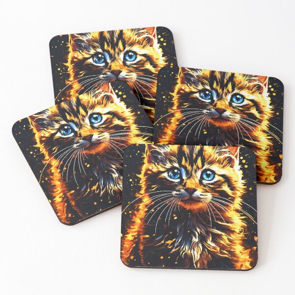 Item preview, Fiery Fantasy Cat Digital Art designed and sold by iwzzuel.