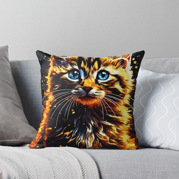 Item preview, Fiery Fantasy Cat Digital Art designed and sold by iwzzuel.