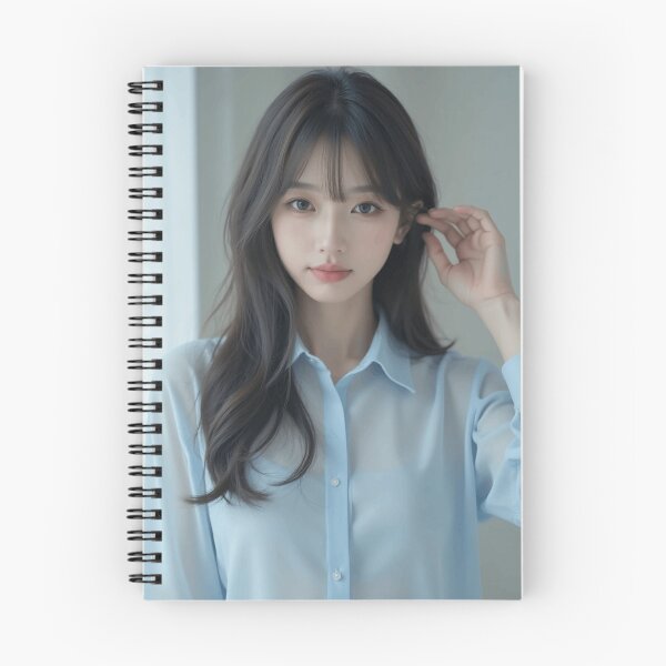 Item preview, Sweet Gaze – Powder Blue Serenity Portrait designed and sold by SEIMEI2025.