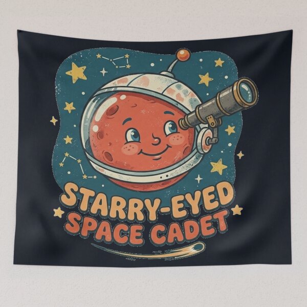 Item preview, Cute Starry‑Eyed Space Cadet Planet designed and sold by radiogalaxy.