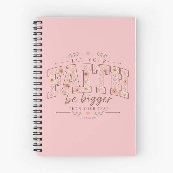 Item preview, Let Your Faith Be Bigger Than Your Fear – Joshua 1:9 Floral Christian designed and sold by SweetTeezPrints.