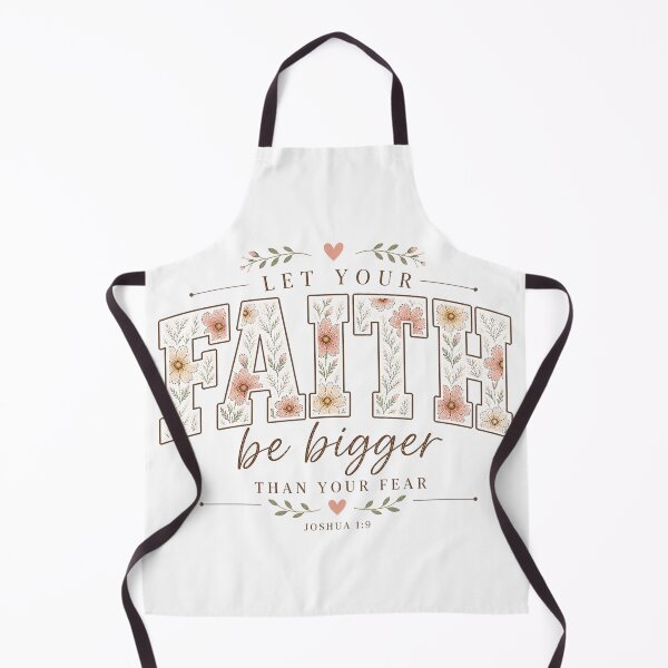 Item preview, Let Your Faith Be Bigger Than Your Fear – Joshua 1:9 Floral Christian designed and sold by SweetTeezPrints.
