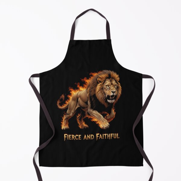Item preview, Fierce and Faithful Lion - Dynamic Flames Courage designed and sold by Avery Lane Studios.